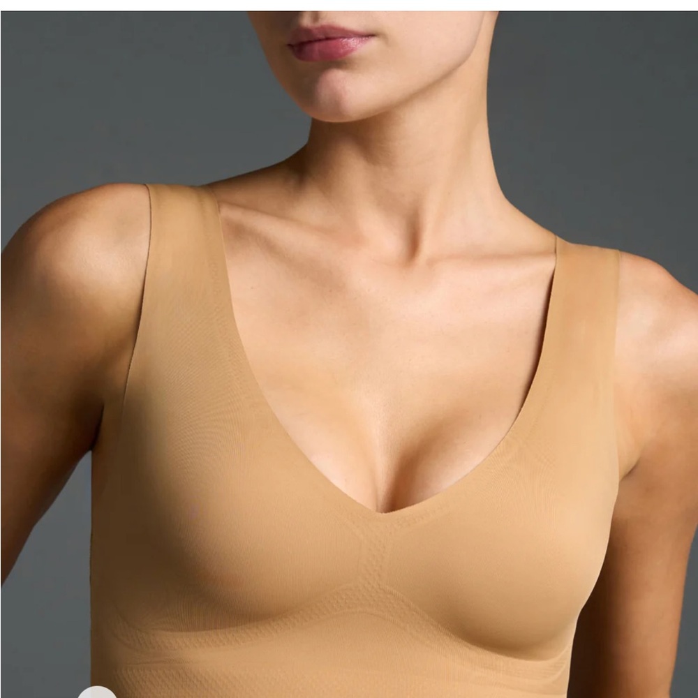 Elegant Tan V-Neck Bralette